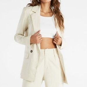 NWT JustFab Linen City Blazer